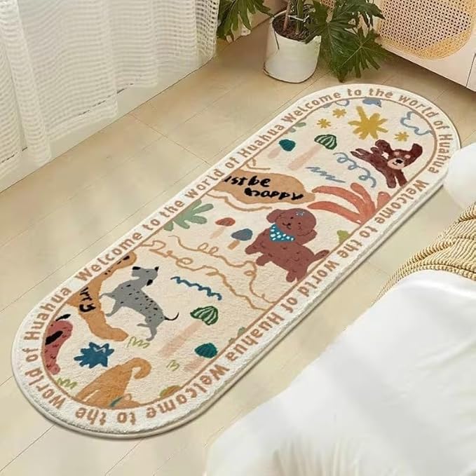 CARTOON DOGS DOODLE RUG