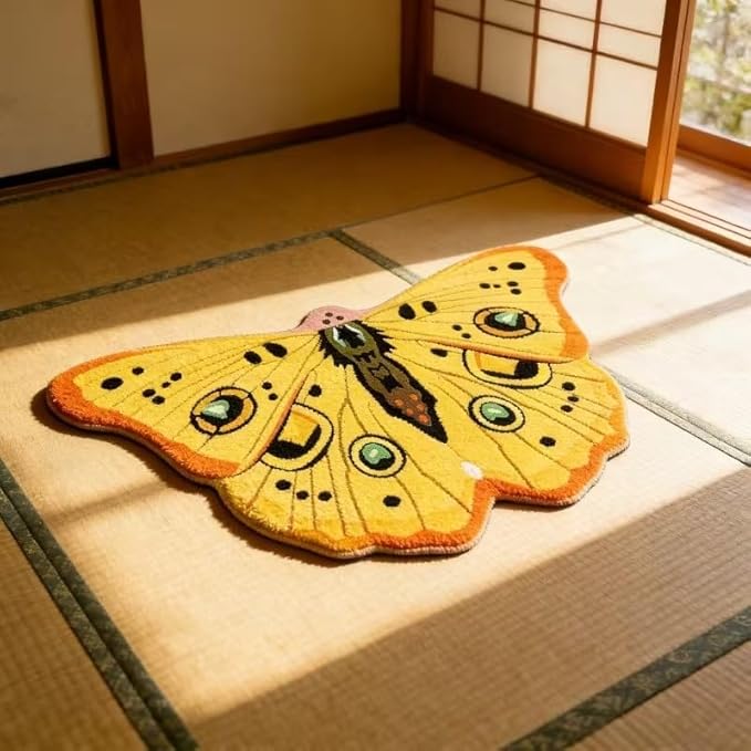 YELLOW BUTTERFLY RUG