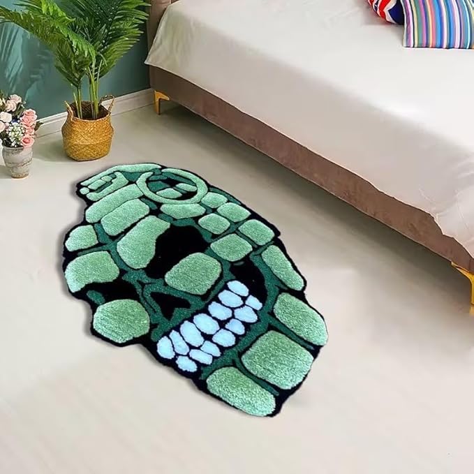 SKULL SHAPED GRENADE RUG