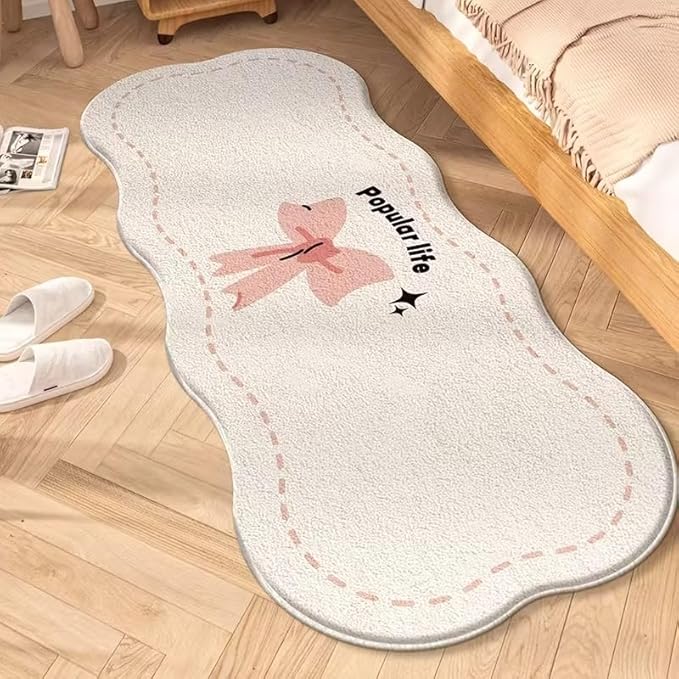 SOFT PINK BOW LONG RUG