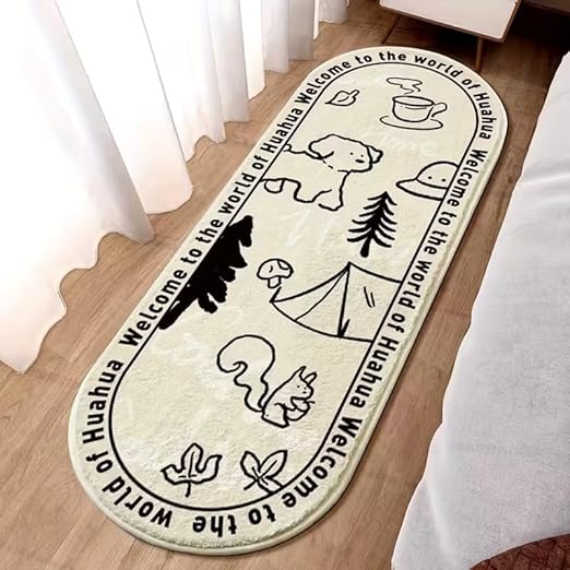 WELCOME CAMPING DOODLE RUG