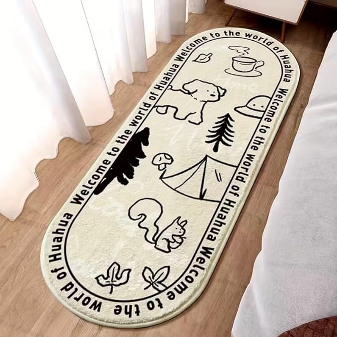 WELCOME CAMPING DOODLE RUG