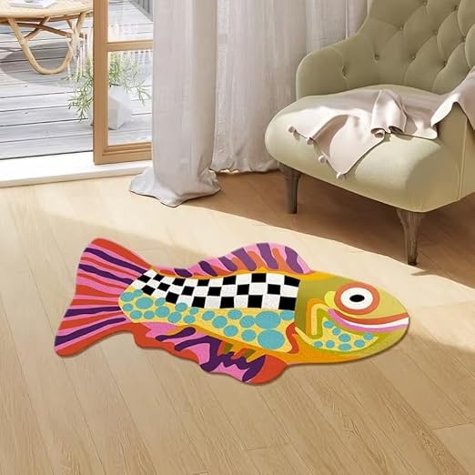 CUTE CARTOON CLOWNFISH RUG