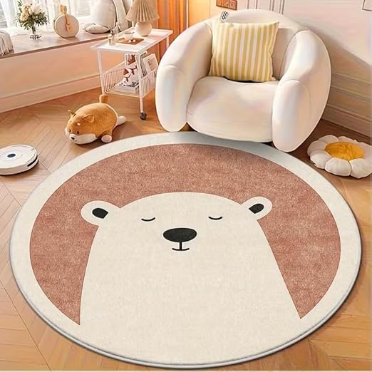 COZY BEAR FACE RUG