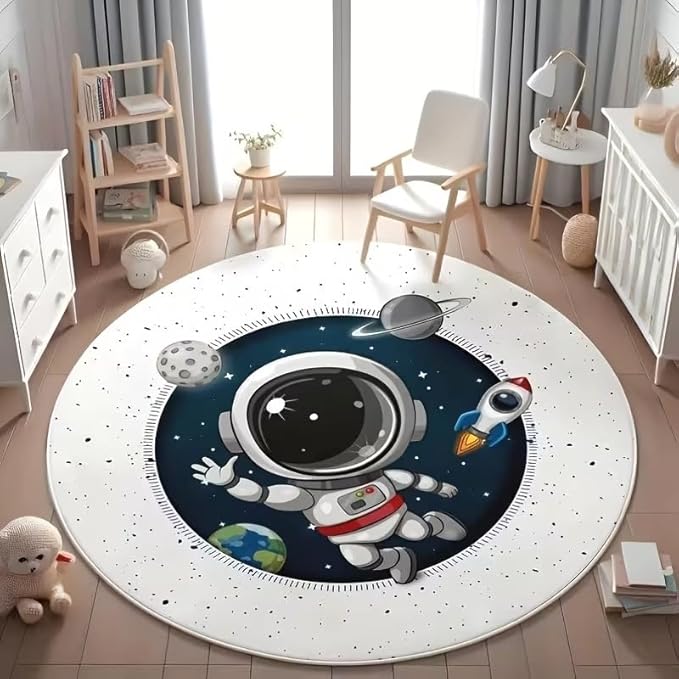 CUTE ASTRONAUT GALAXY RUG