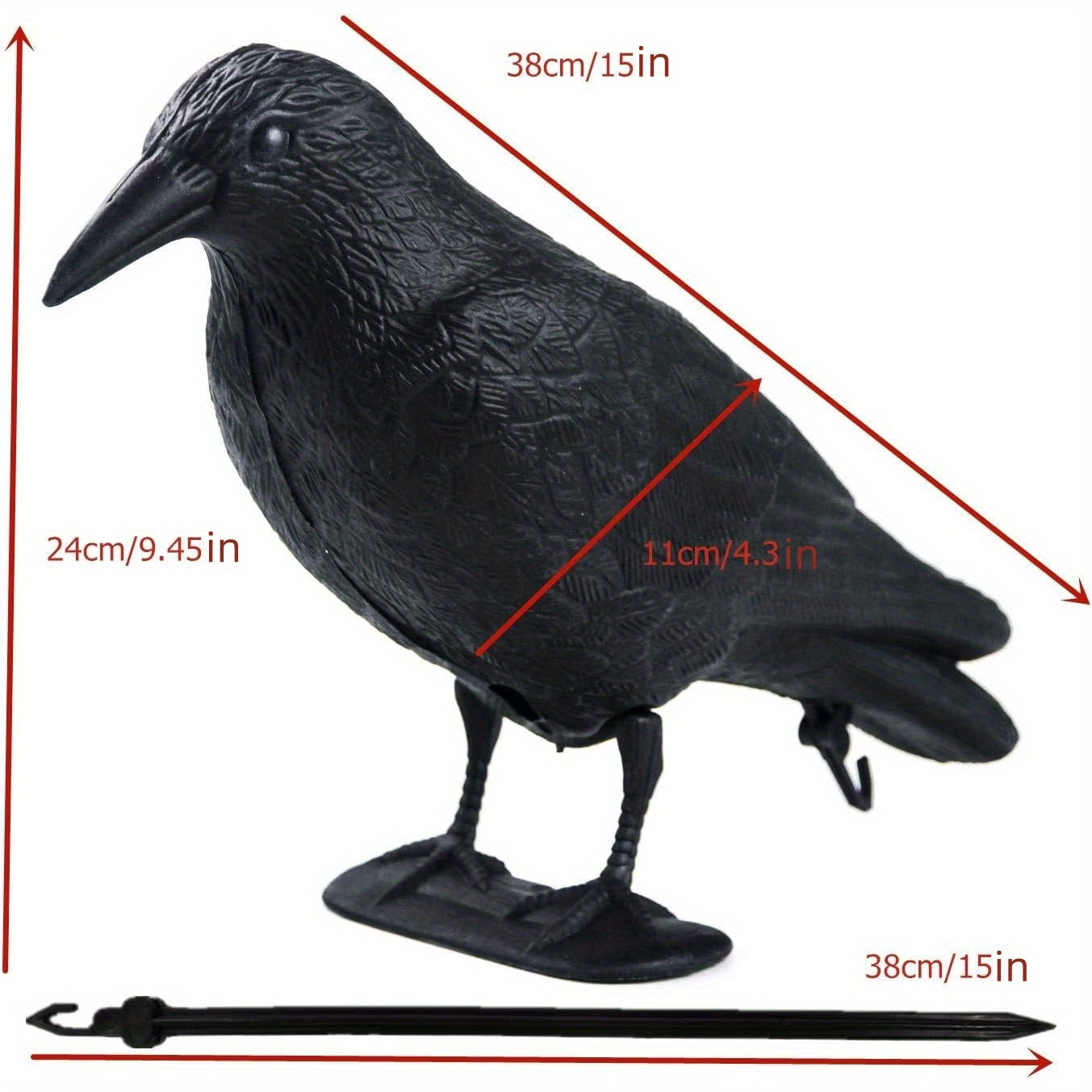 Tnessential Black Crow Sculpture 3D Decor
