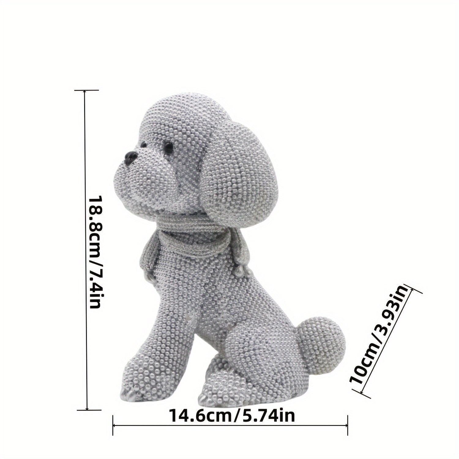 Tnessential Charming Teddy Dog Figurine 3D Decor