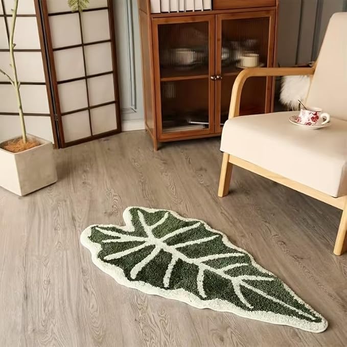 TROPICAL GREEN LEAF RUG