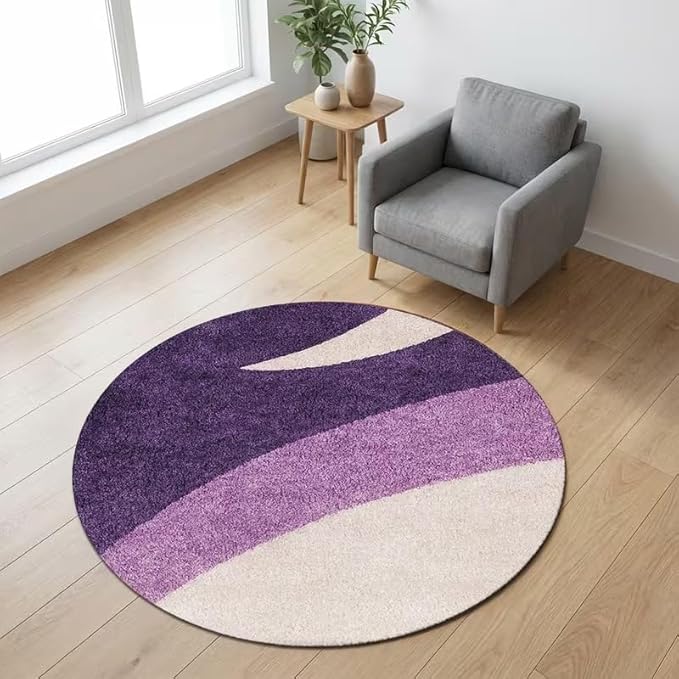 MODERN PURPLE WAVE RUG