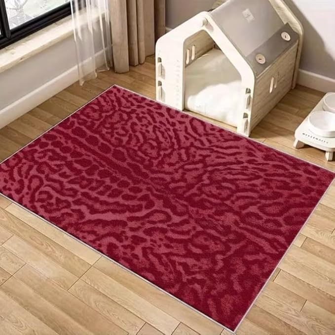 RED LEAPORD RUG