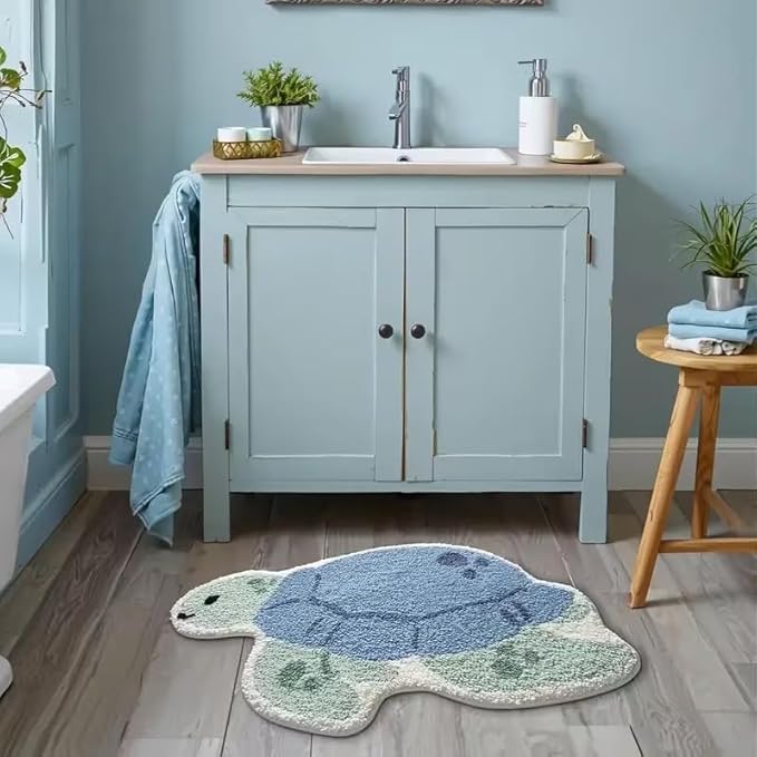 BLUE SEA TURTLE RUG