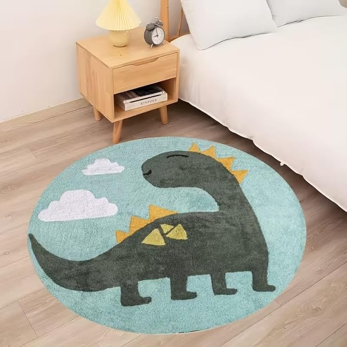 CUTE DINOSAUR ROUND RUG