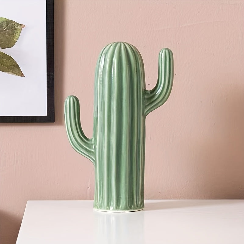 Tnessential Set of 2 Ceramic Cactus Ornaments 3D Decor