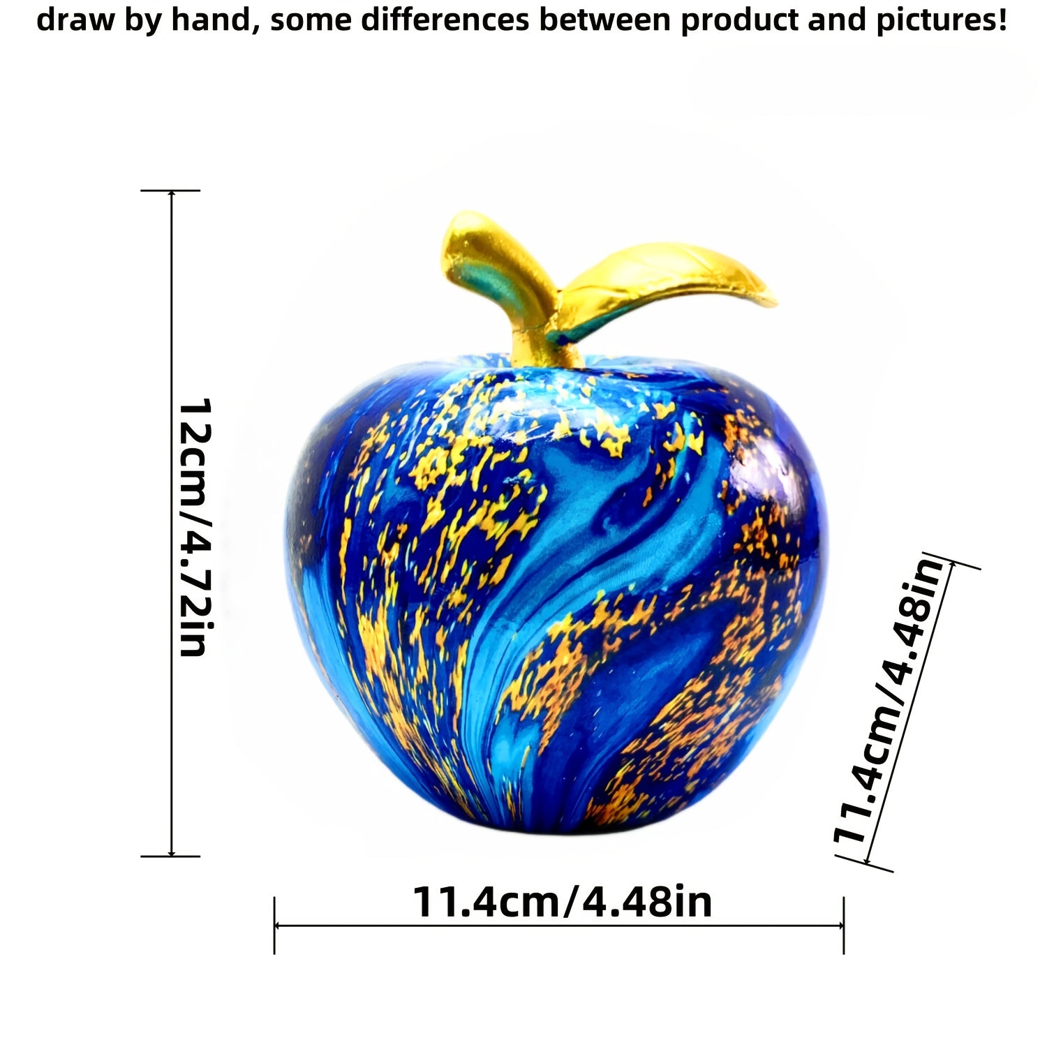 Tnessential Artistic Ornament Shaped Like an Apple 3D Decor