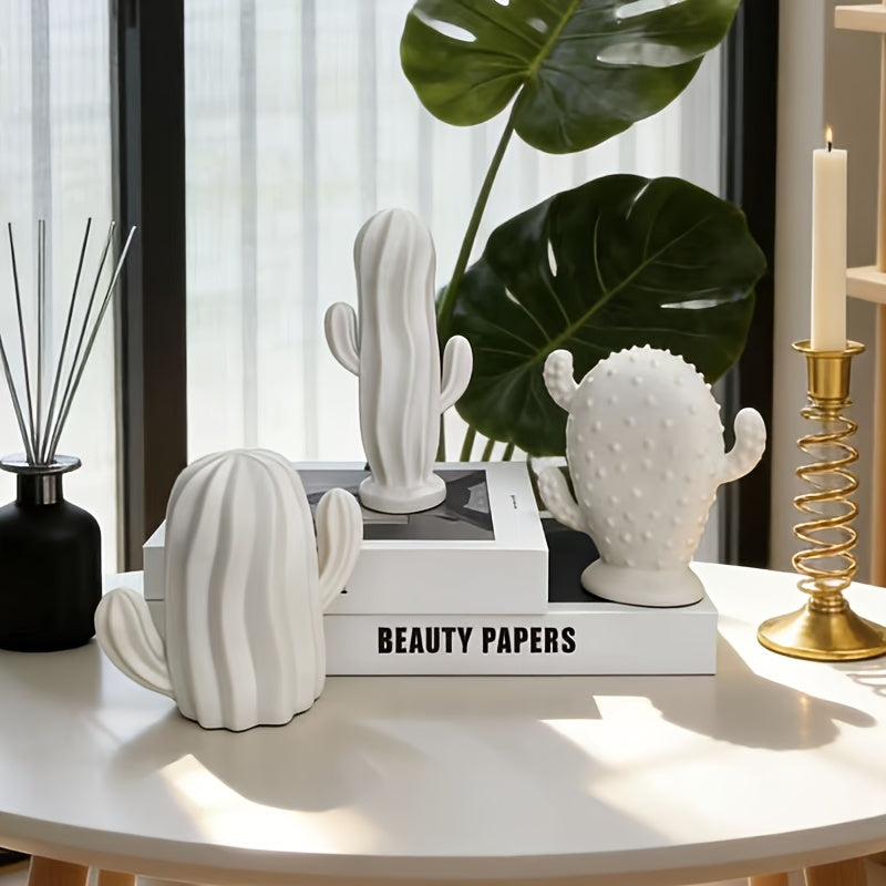 Tnessential Ceramic Cactus Decor 3D Decor