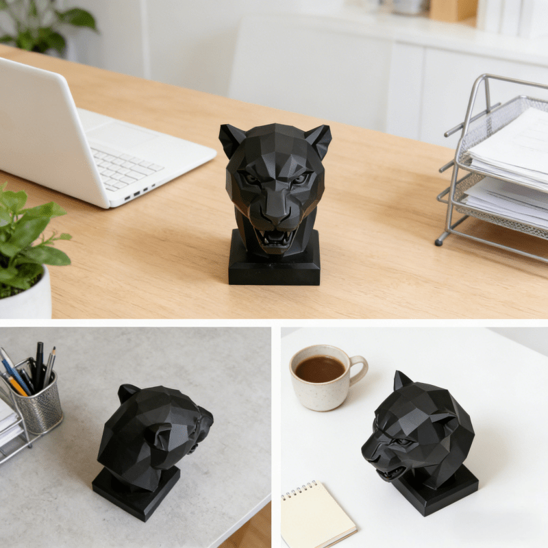 Tnessential Minimalist Geometric Cheetah Ornament 3D Decor