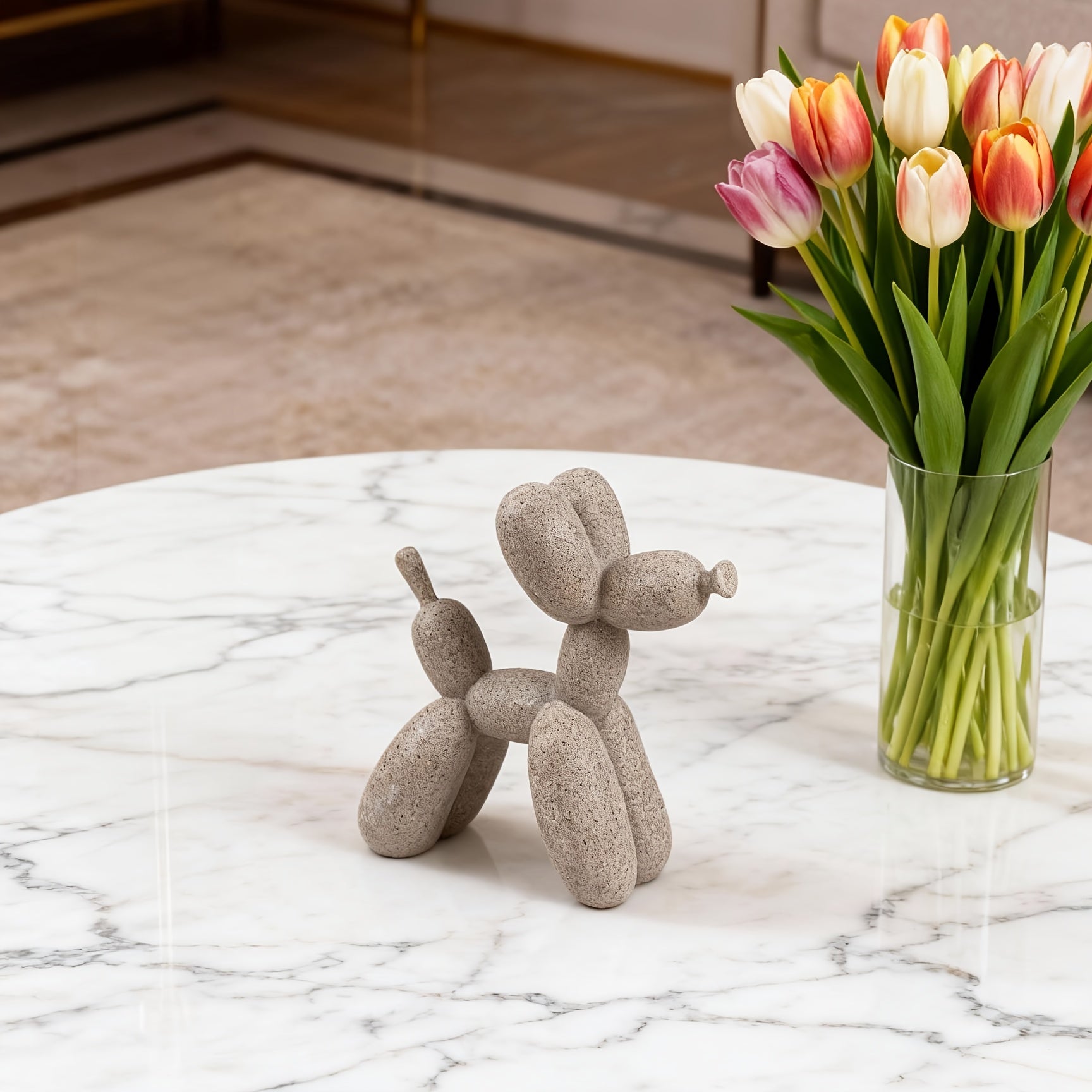 Tnessential Modern Minimalist Balloon Dog Statue 3D Decor