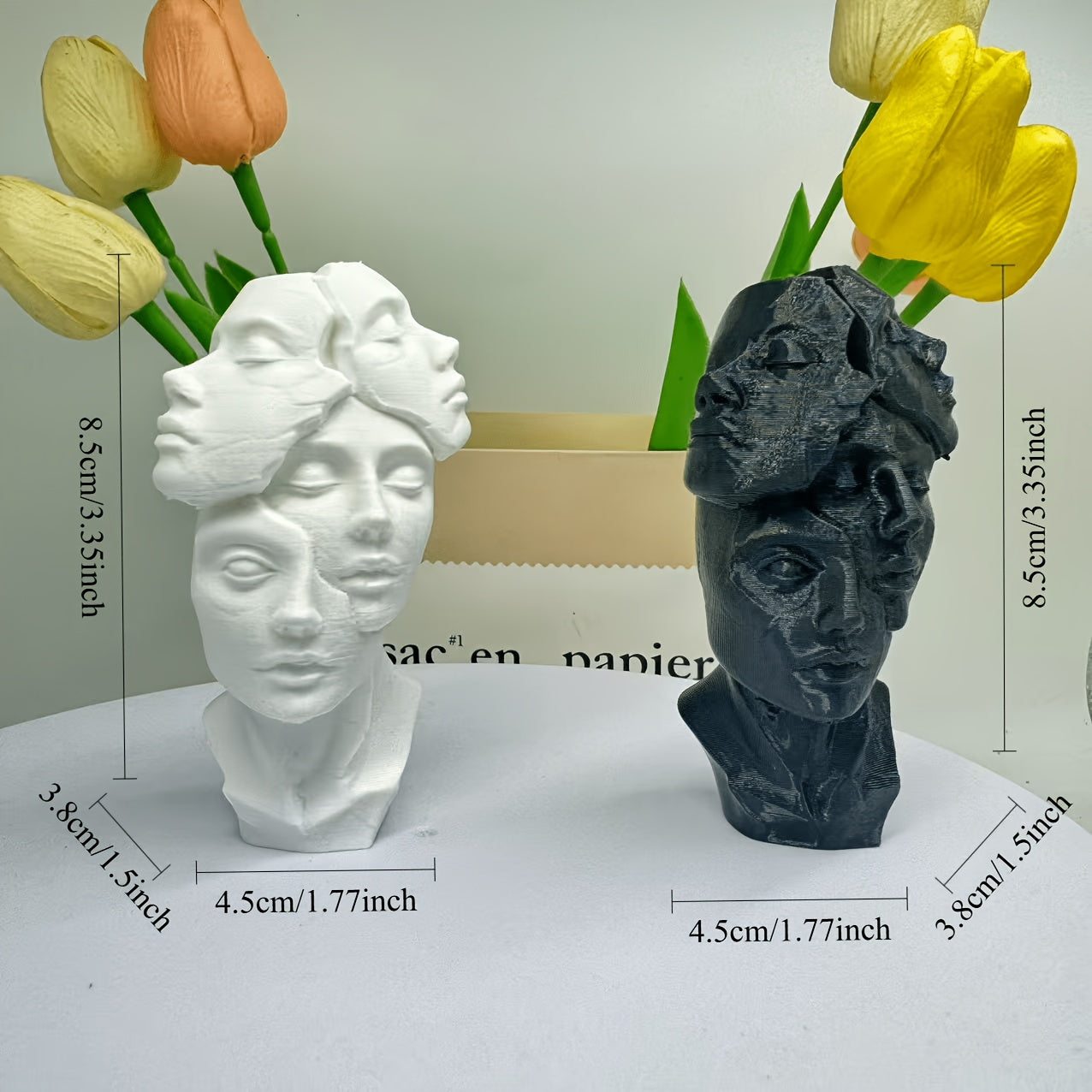 Tnessential Unique Multifaceted Abstract Art Sculpture 3D Decor