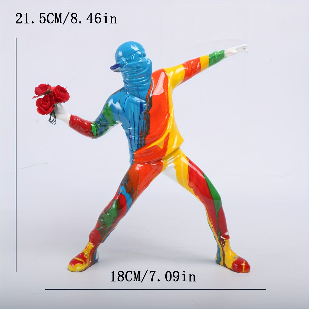 Tnessential One Colorful Balloon Dog Sculpture 3D Decor