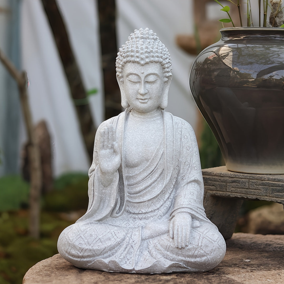 Tnessential Buddha Statue Resin Craft 3D Decor