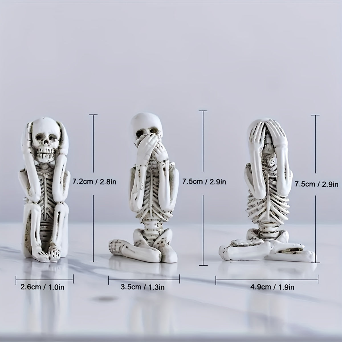 Tnessential S/1set Halloween Ghost Festival 3pcs Set of Unseen 3D Decor