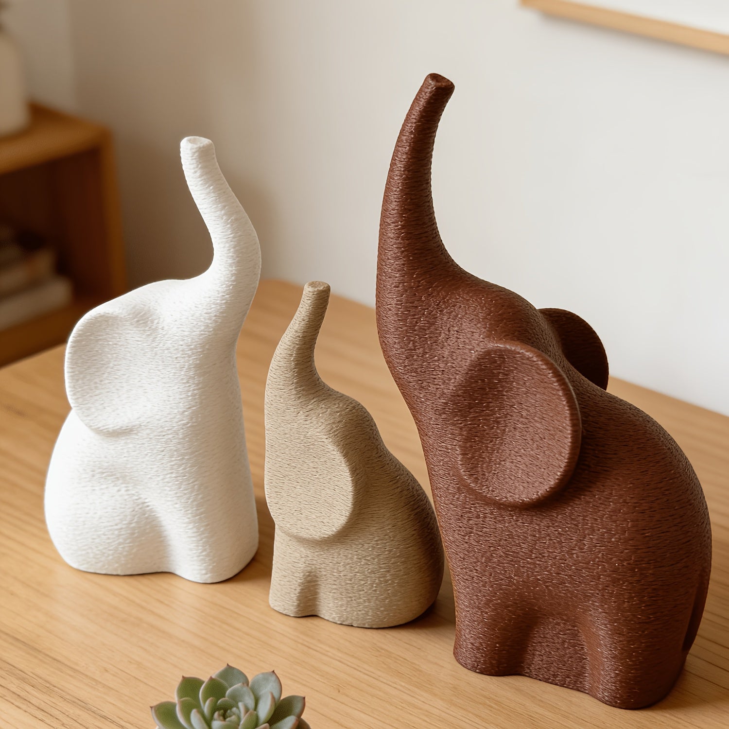 Tnessential Lucky Elephant Statues 3D Decor