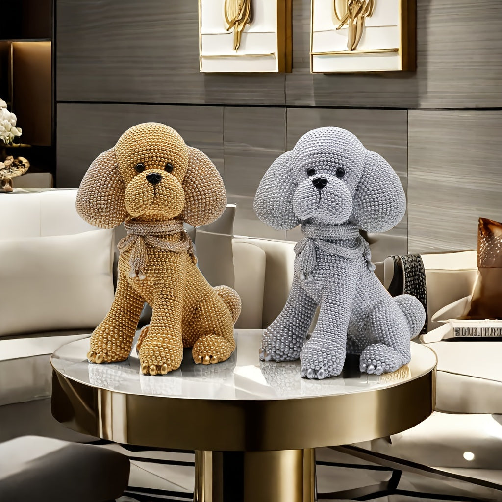 Tnessential Charming Teddy Dog Figurine 3D Decor