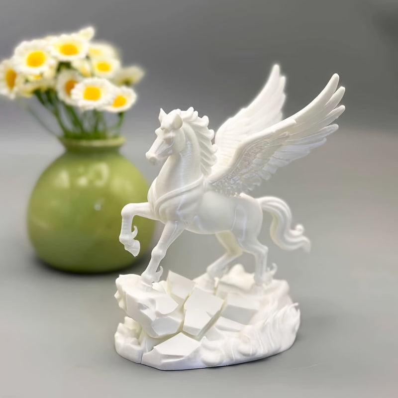 Tnessential Elegant Winged Horse Decorative Figurine 3D Decor