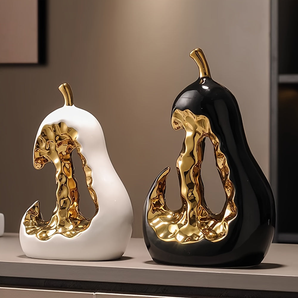 Tnessential Modern Abstract Ceramic Pear High-end Decoration Soft 3D Decor