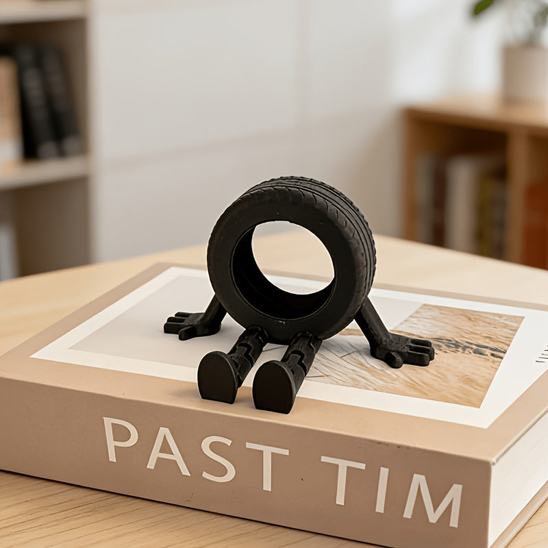 Tnessential Small Sitting Tire Old Friend Sculpture 3D Decor