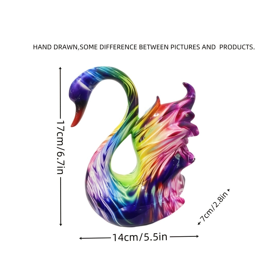 Tnessential Elegant Resin Swan Figurine 3D Decor
