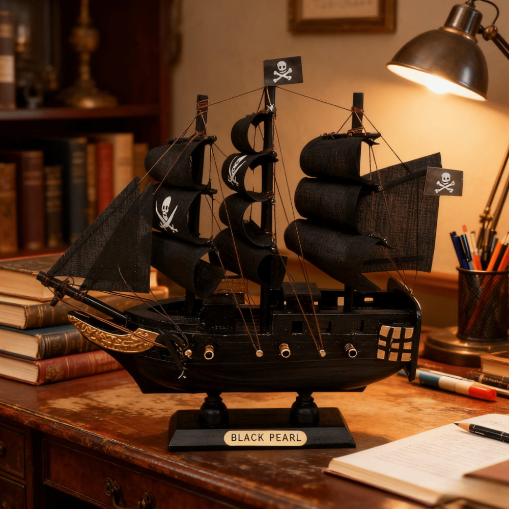 Tnessential 9-inch Mediterranean Sailing Ship Decorative Model 3D Decor