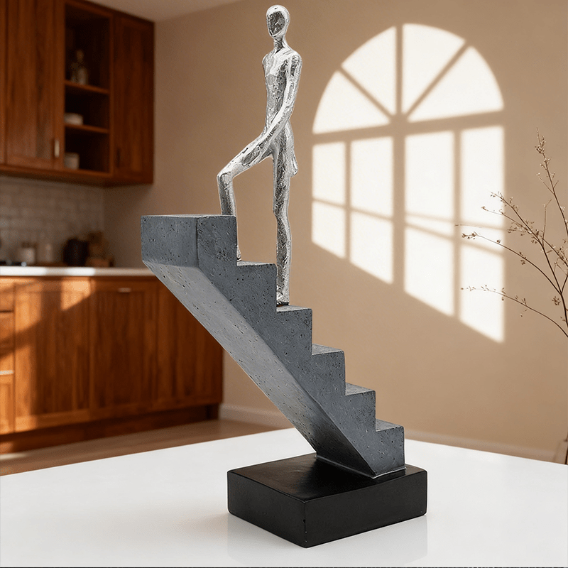 Tnessential Collectible Architectural Climbing Staircase Figure Statue 3D Decor
