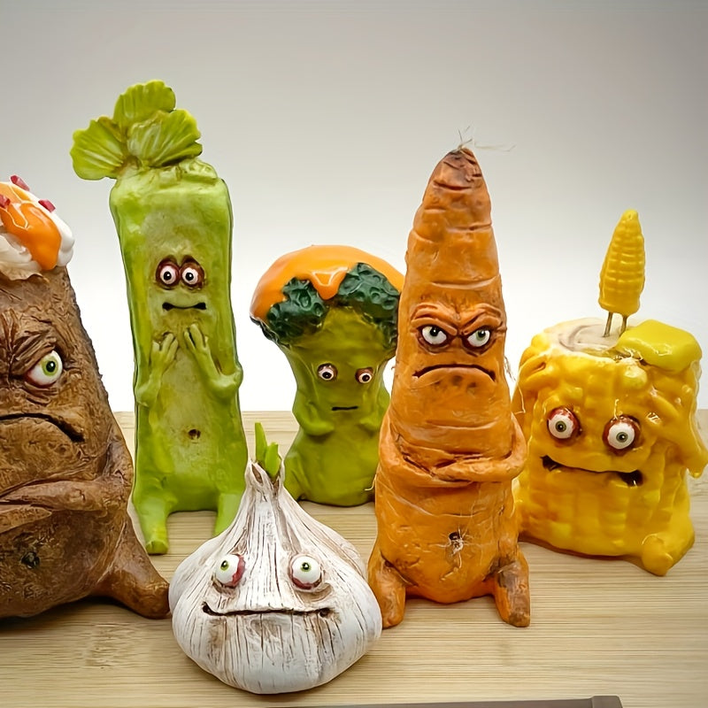 Tnessential Whimsical Grumpy Carrot Figurine 3D Decor