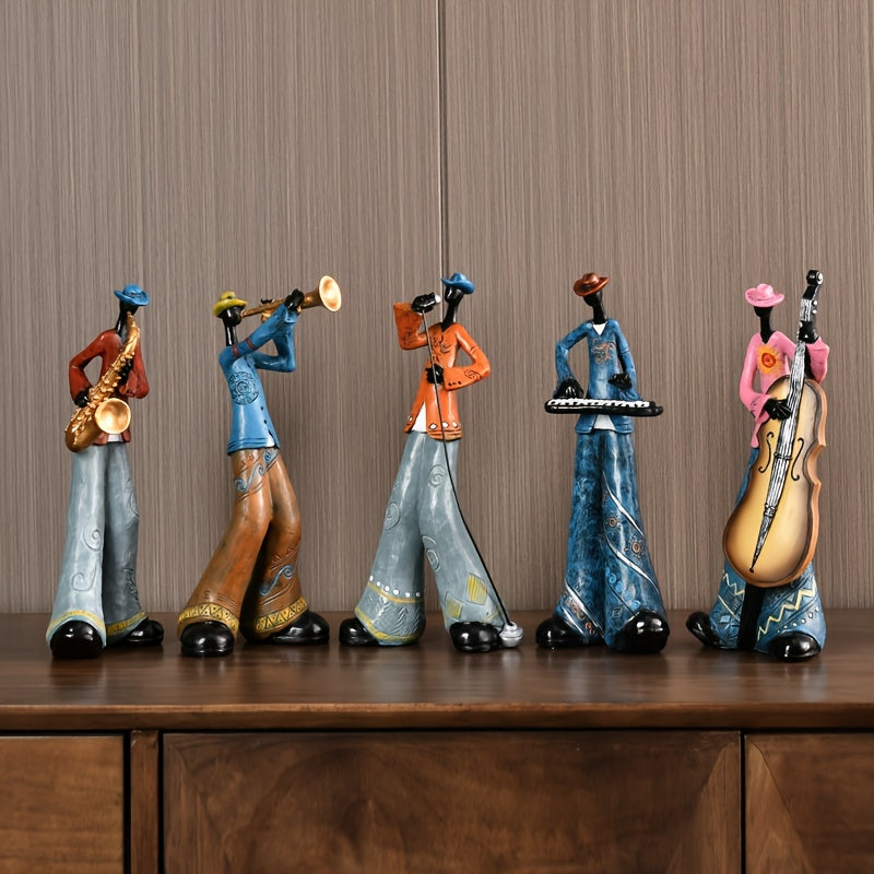 Tnessential Creative Retro Band Art Ornaments Music Figures Bookshelf 3D Decor