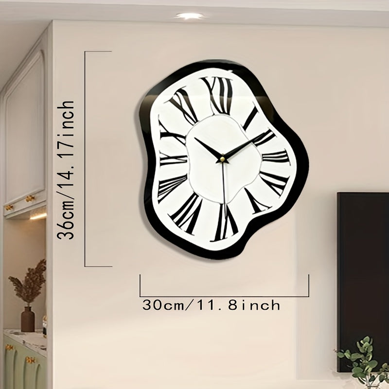 Tnessential Nordic Distorted Deformation Wall Clock 3D Decor