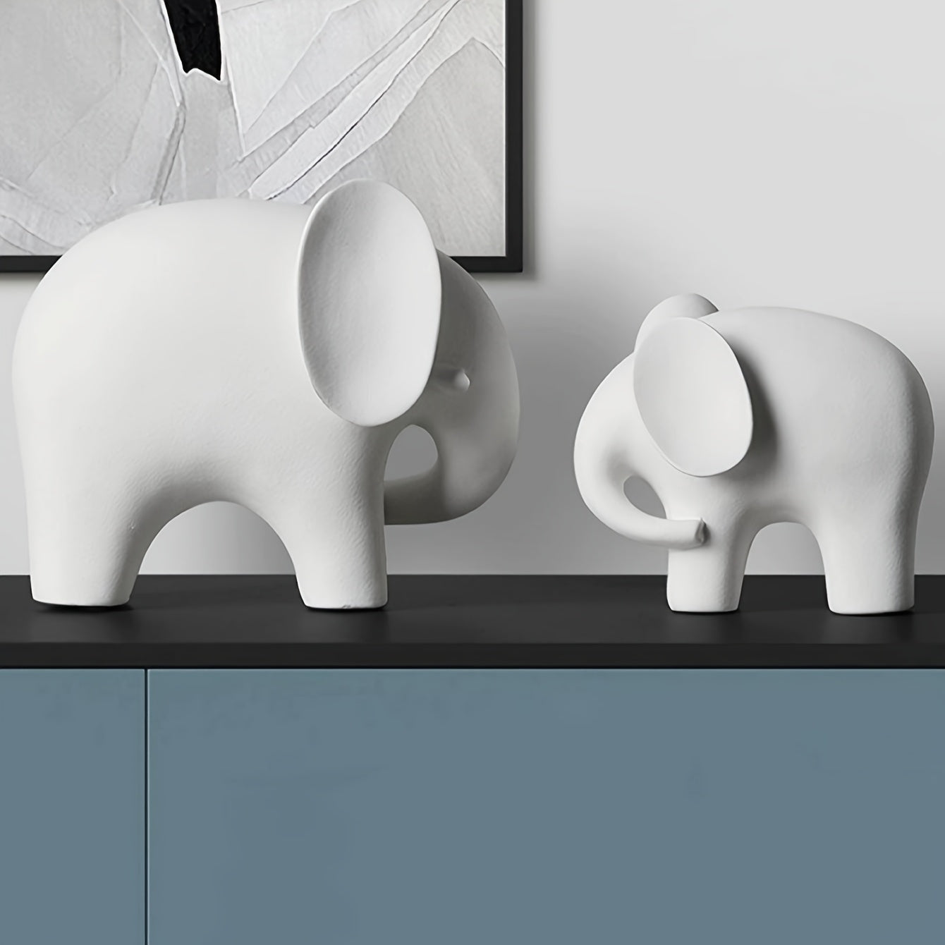 Tnessential Lucky Elephant Statue Figurine 3D Decor