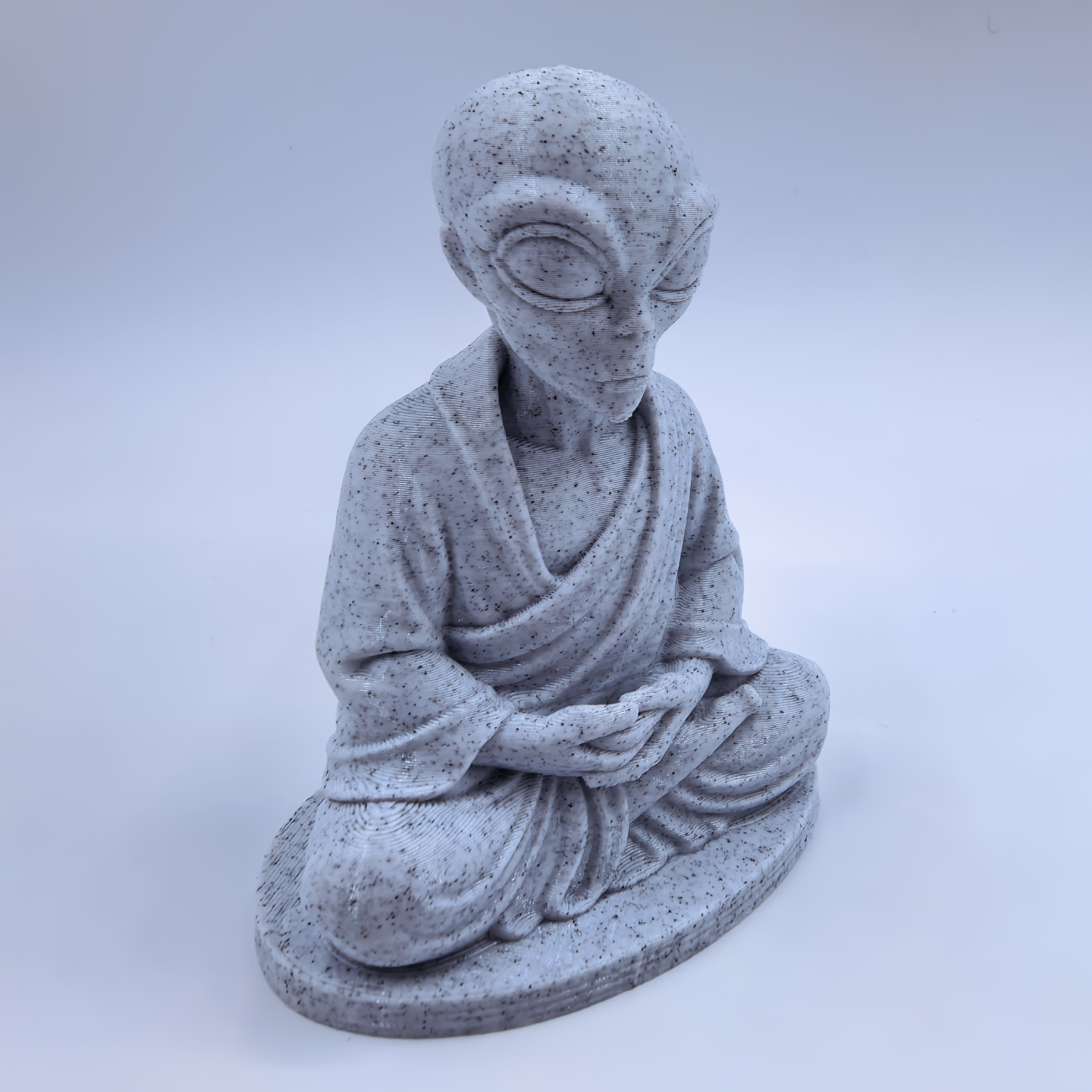 Tnessential Zen-style Meditating Alien Statue Ornament 3D Decor