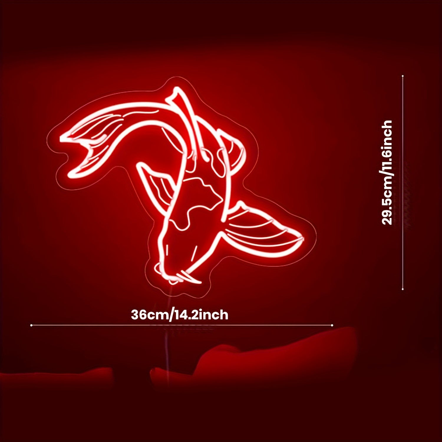 Tnessential Koi Fish Neon Sign 3D Decor