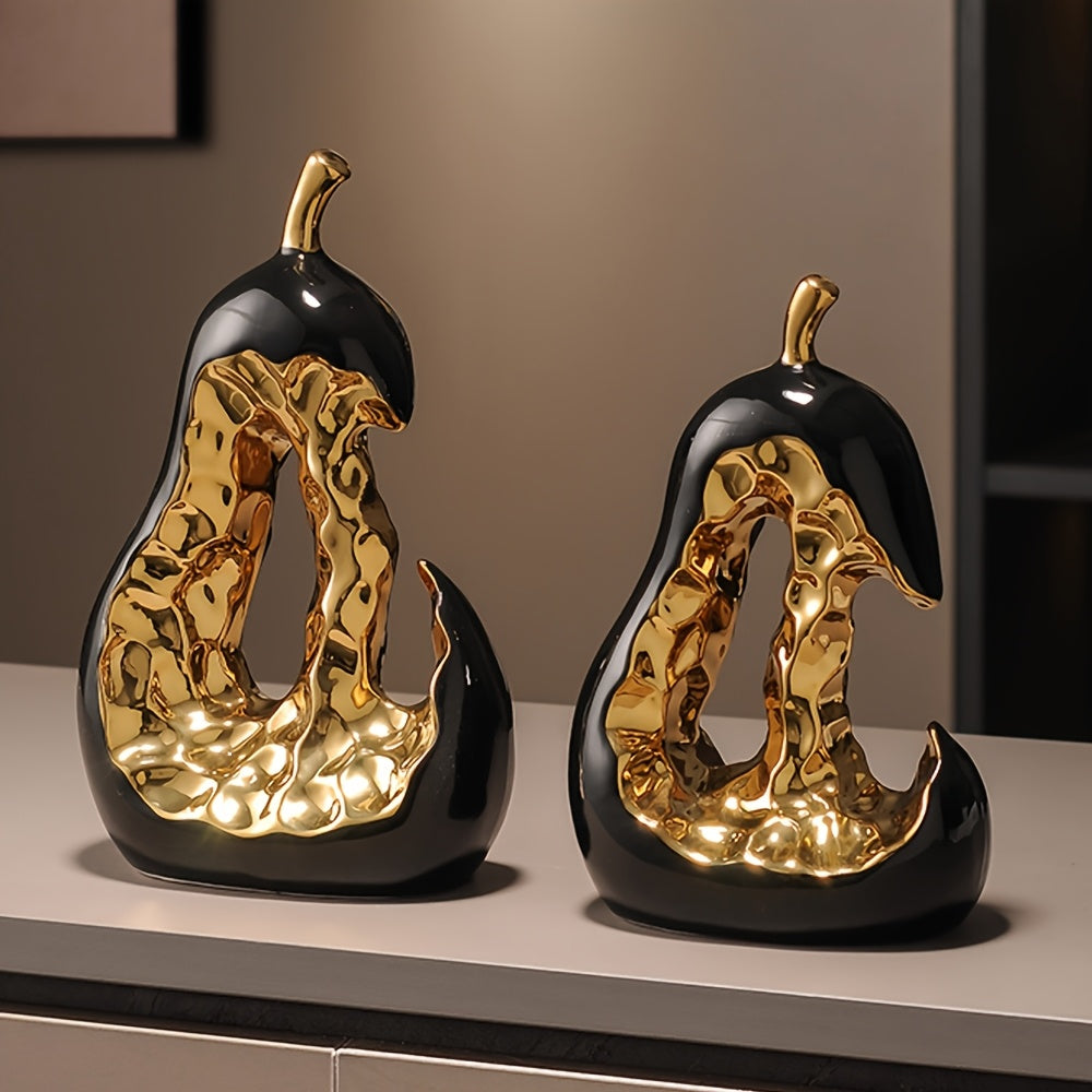 Tnessential Modern Abstract Ceramic Pear High-end Decoration Soft 3D Decor