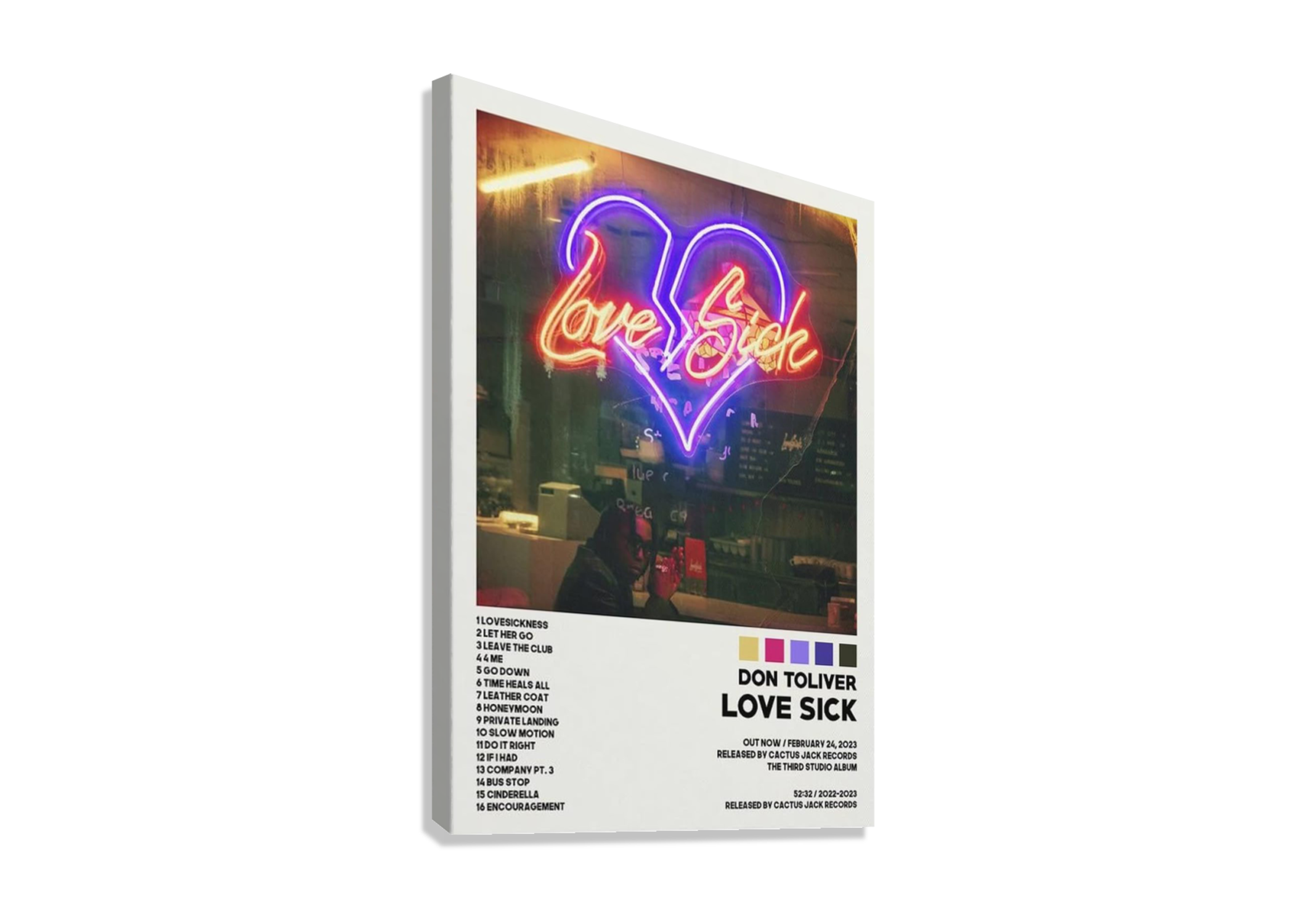 DON TOLIVER " RAP SICK " CANVAS POSTER