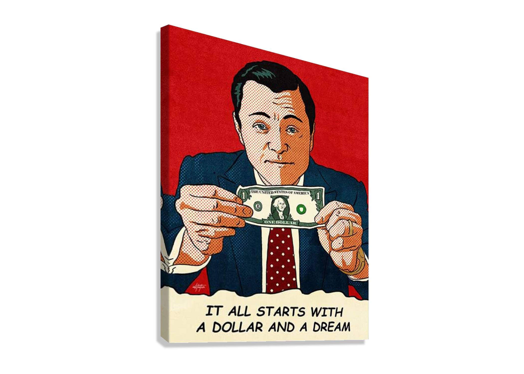 WOLF OF WALLSTREET CANVAS POSTER