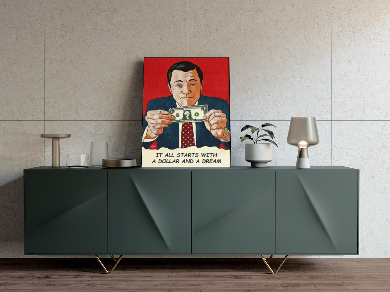 WOLF OF WALLSTREET CANVAS POSTER