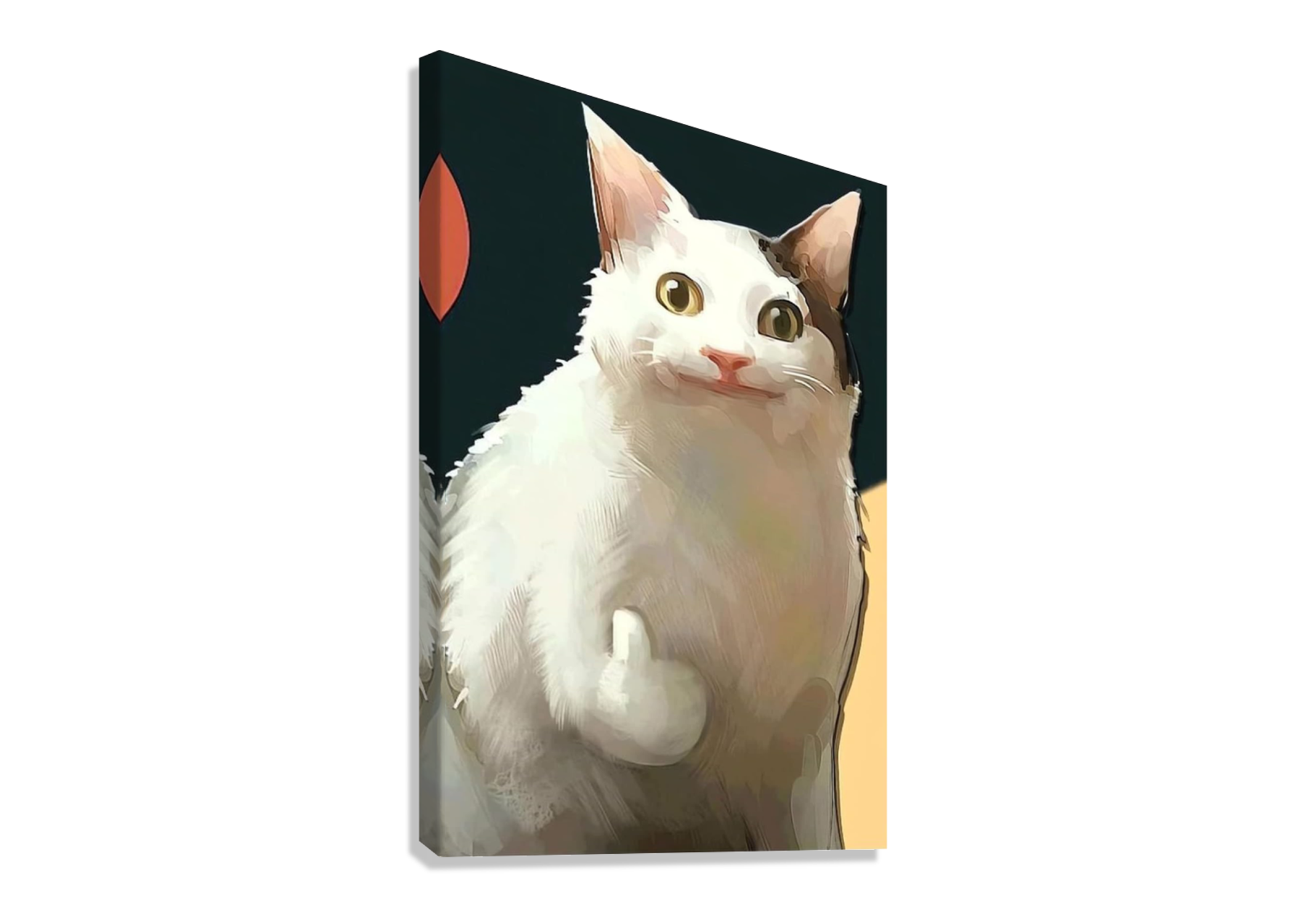 CUTE MEME CAT CANVAS POSTER