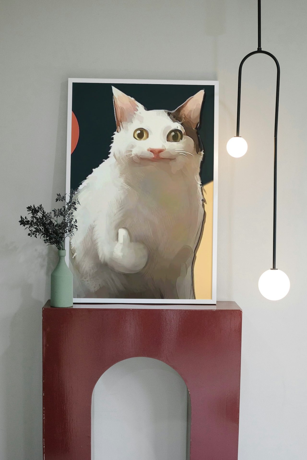 CUTE MEME CAT CANVAS POSTER