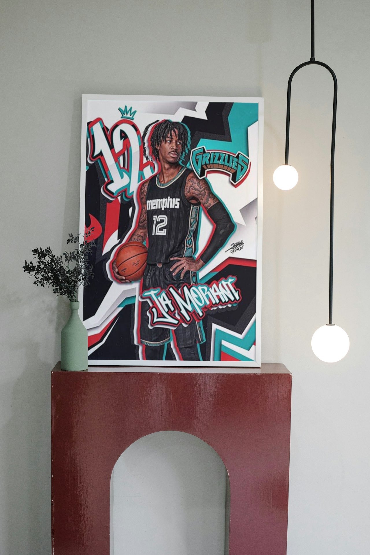 JA MORANT GRIZZLIES CANVAS POSTER