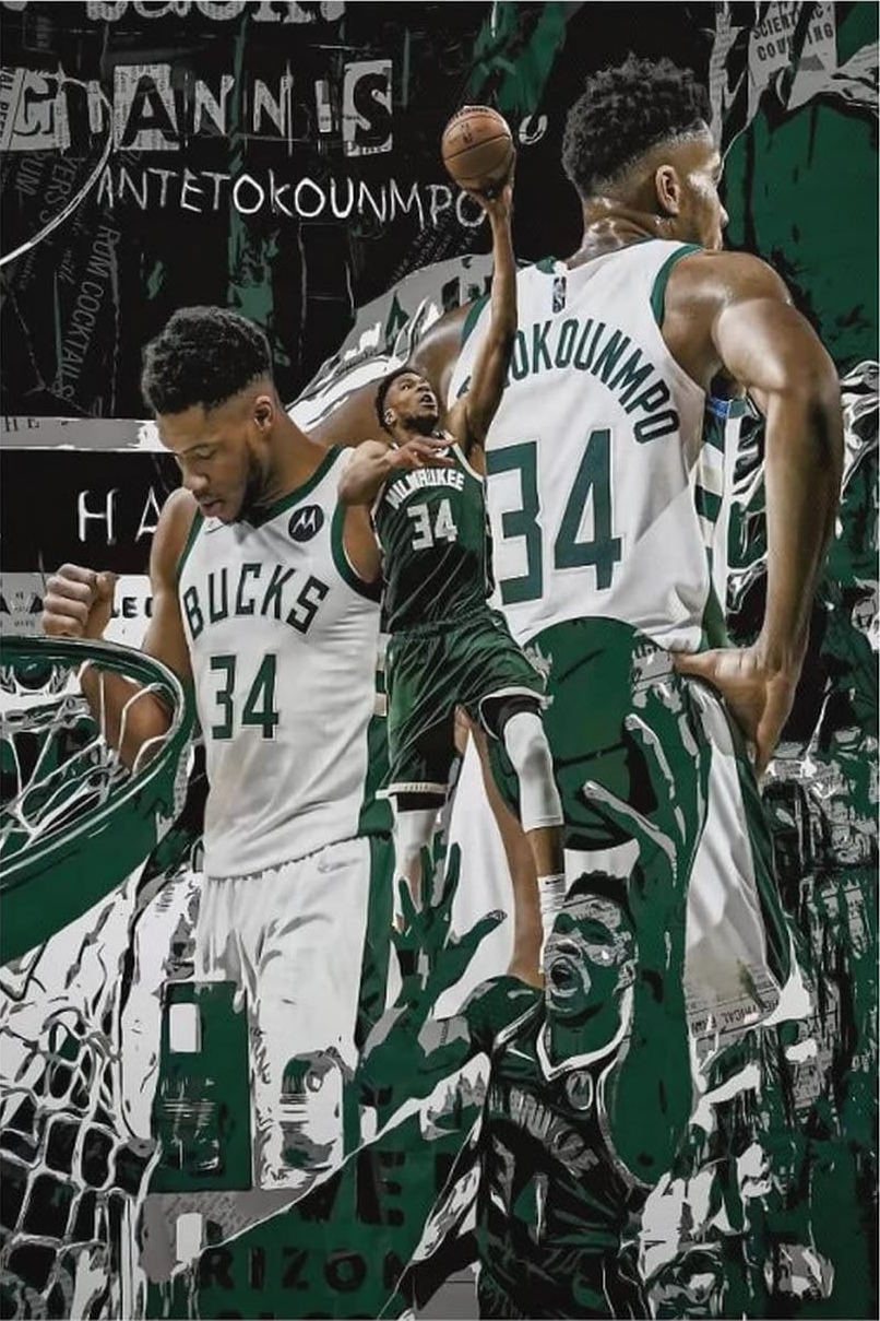 GIANNIS ANTETOKOUNMPO CANVAS POSTER