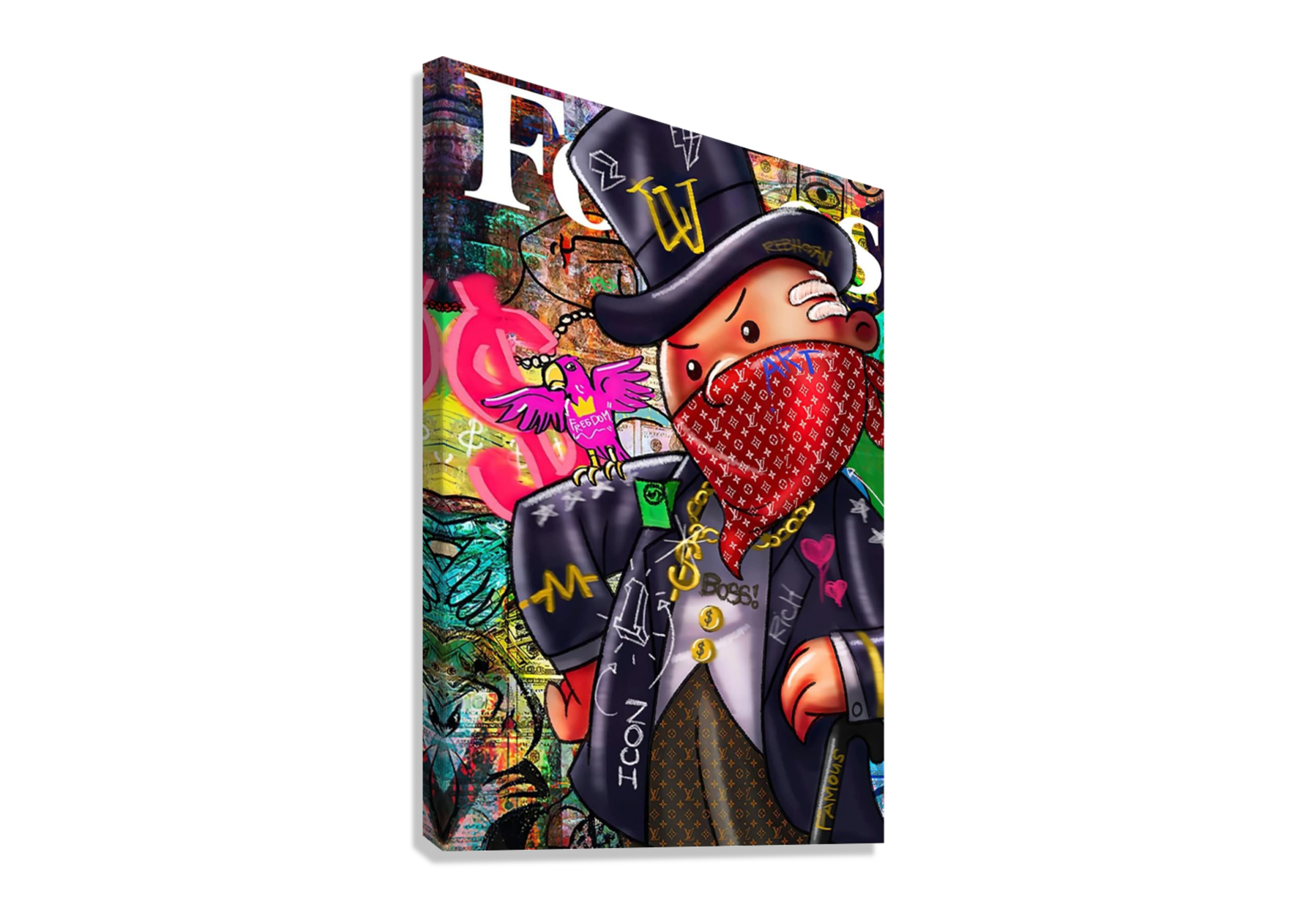 MONOPOLY GRAFFITI CANVAS POSTER