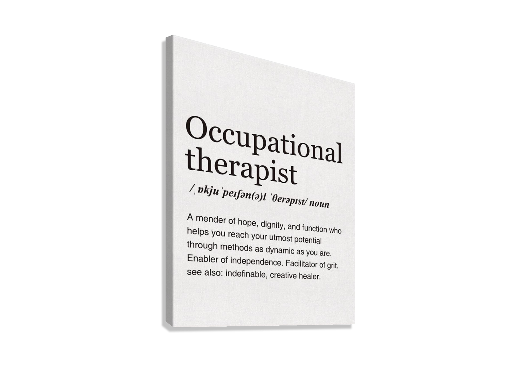 OCCUPATIONAL THERAPIST CANVAS POSTER
