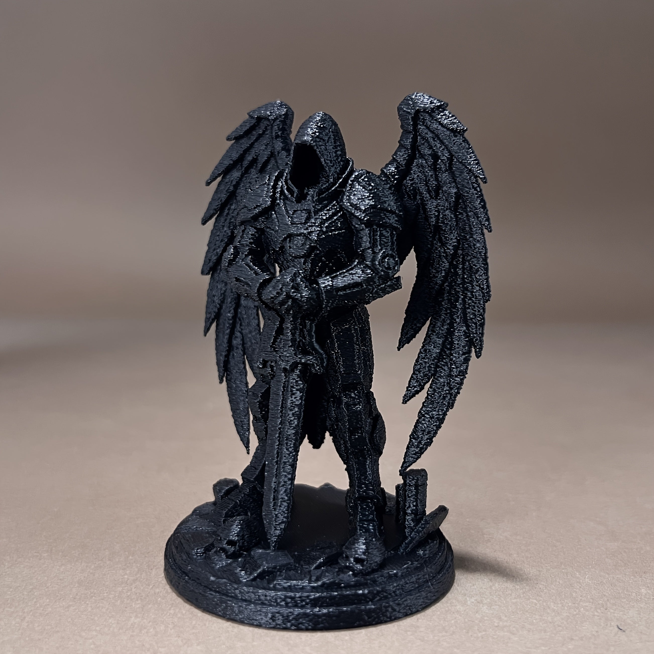 Tnessential Printed Dark Battle Angel Game Figurine Made of PLA 3D Decor